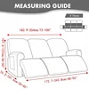 1 3 Seater Water Repellent Recliner Sofa Cover Stretch Spandex  Chair Covers Split Couch Armchair Slipcovers Living Room 2