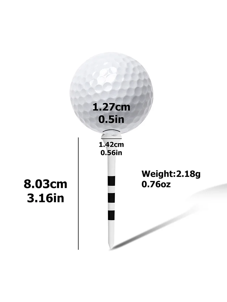 Description Picture 6 of itemPGM Golf Tees 100pcs 83mm Stripe Scale Precise Kick-off Cup Lightweight Durable High Elasticity Anti Slip Ball Seat TE031