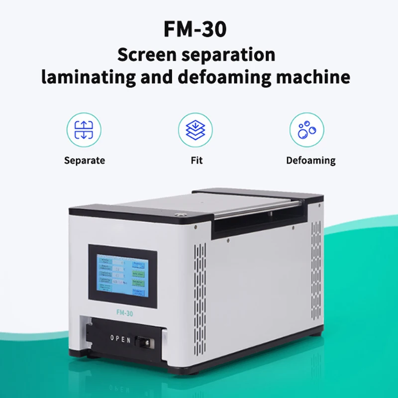 

FM-30 5 In 1 Multifunction Laminating Machine Phone LCD Screen Separator Bubble Remover OCA Built-In Vacuum Pump Air Compressor