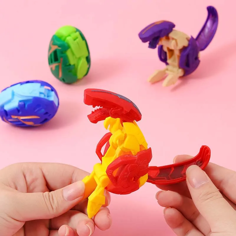 10Pcs Colorful Transforming Dinosaur Egg Puzzle Toys Kids Birthday Party Favors Treat Bag Pinata Fillers Kindergarten Gift animal jigsaw puzzles