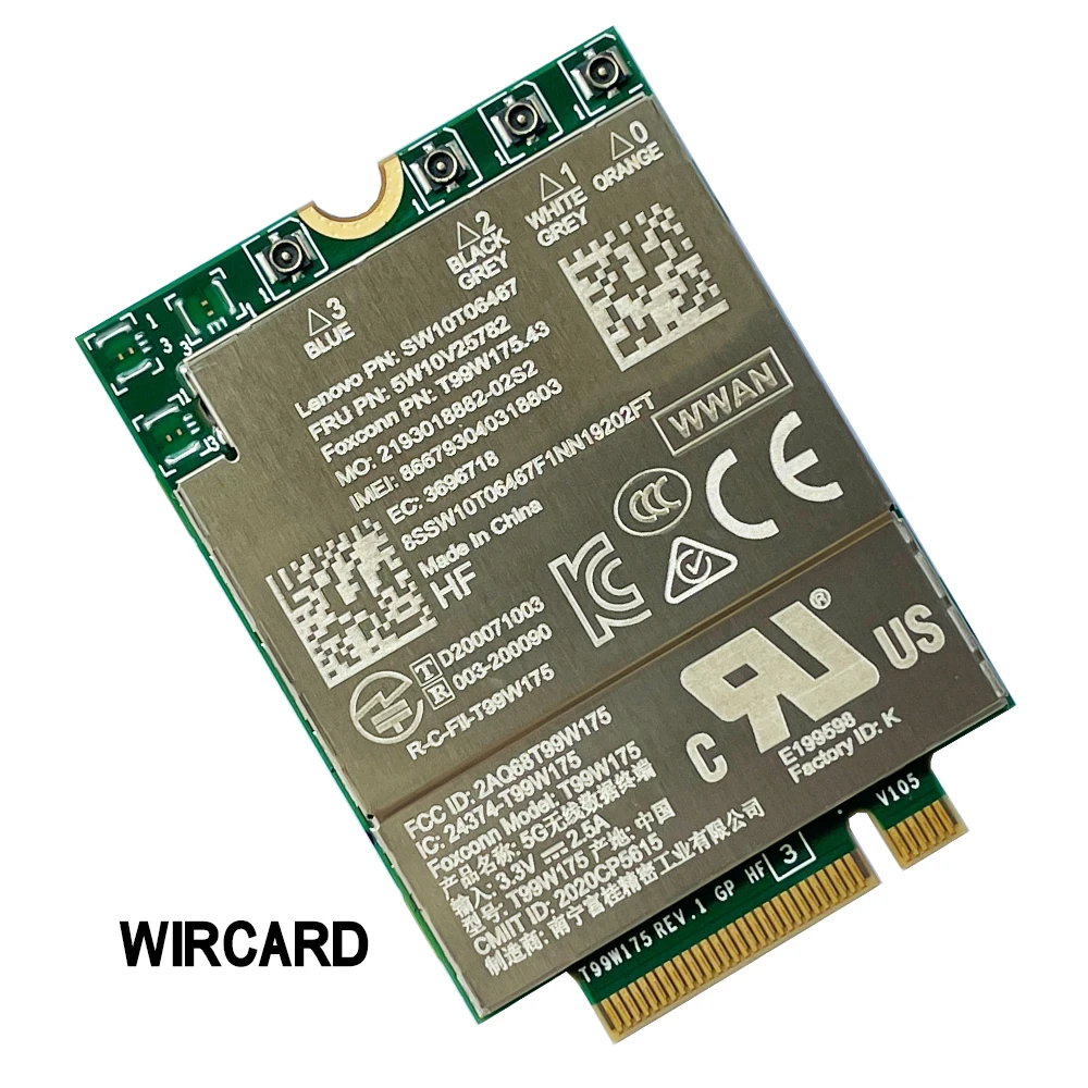 Cartão para o Portátil Modem para a Ioga 5g14q8cx05 T99w175 T99w175.43 Fru 5w10v25782 X55 5g-14q8cx05 Portátil Ideapad 5g-14q8x05 Wircard5g - Imagem 5