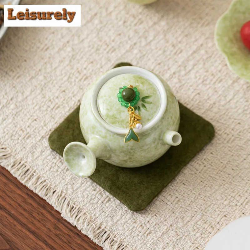 160ML Underglaze Hand-Painted Panda Teapot Handmade Tea Infuser Pot Making Kettle With Ball Hole Green Cha Collection