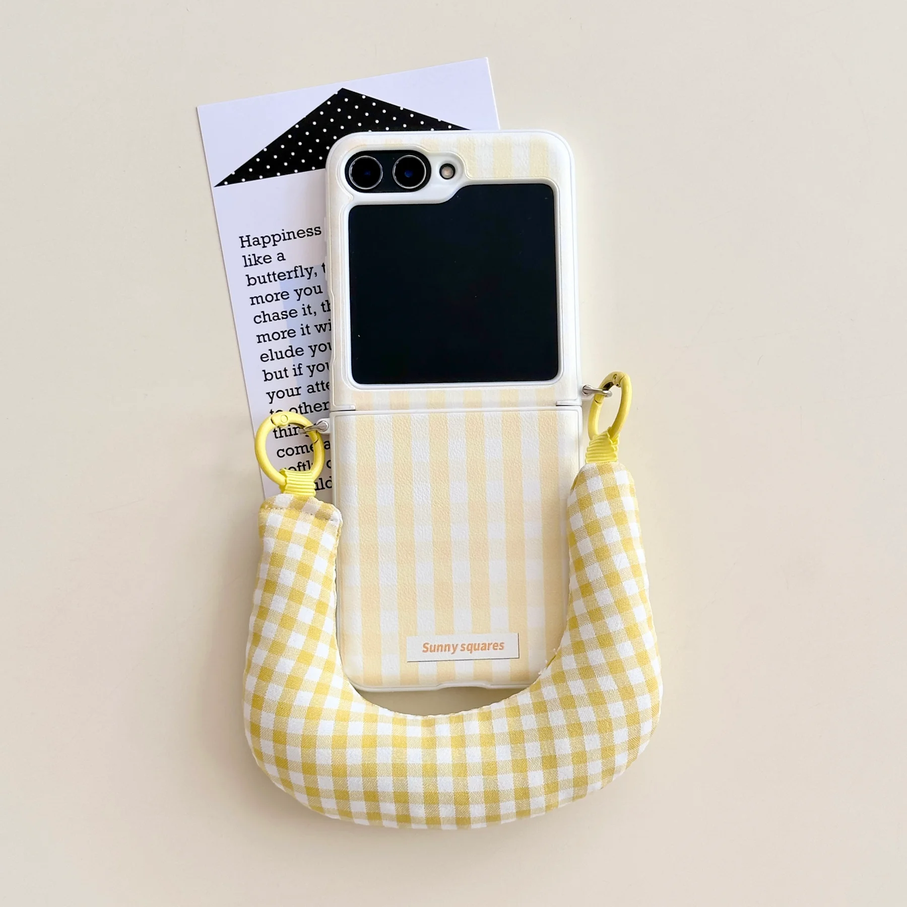 Cute Fresh Candy Colored Striped Soft Rope Portable Phone Case Back Cover
