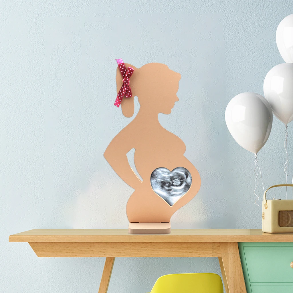 Cadre de Photo en bois pour la première photo de bébé, échographie,  échographie, cadeau pour la future maman - AliExpress