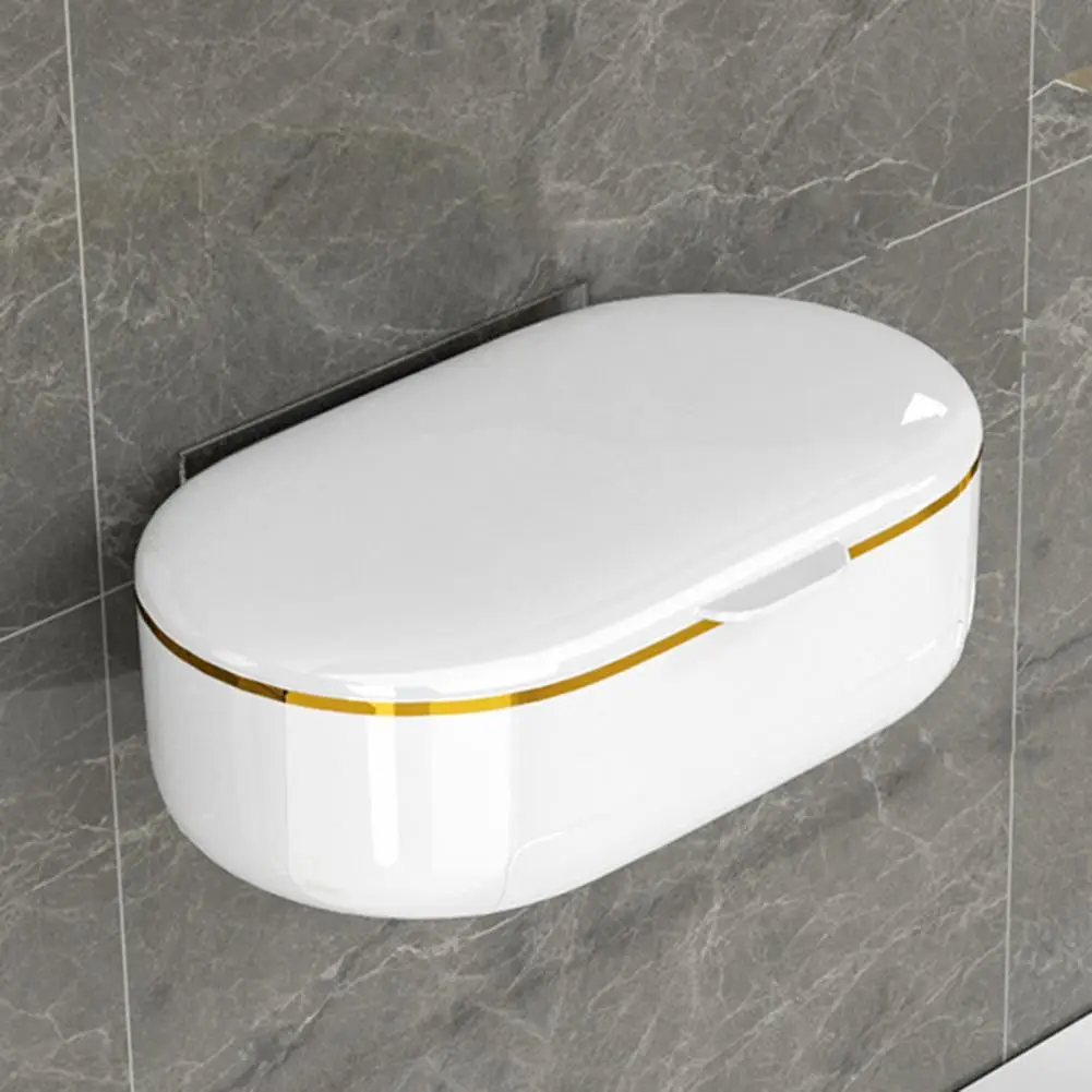 

Soap Holder Space-saving Wall Mounted Soap Dish Holder for Bathroom Shower Kitchen Sink Waterproof Dustproof No Drilling Shower