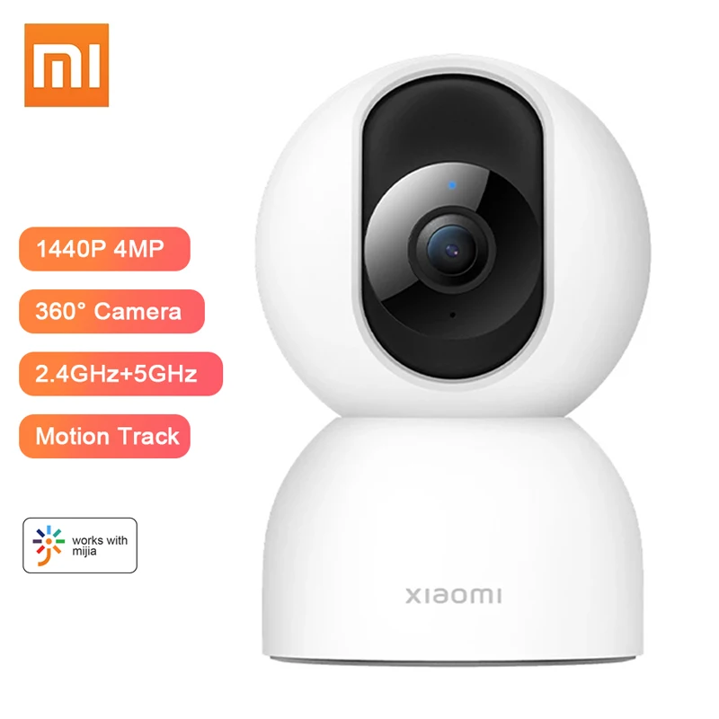 Xiaomi Global Version 2.4G5G Wifi Night Vision Camera C400 Smart Security  With 2.5K Clarity 4MP 360° Rotation AI Human Detection - AliExpress