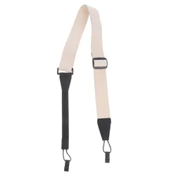 Lightweight Durable Cotton Ukulele & Guitar Strap - Essential Instrument Accessory (Elegant white)