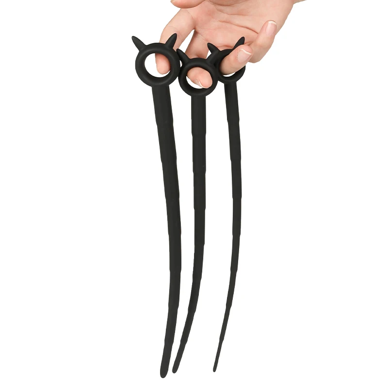 Men Urethral Silicone Plug Trainer Dilator Sounds Catheter Stretching Tube Extra Long Horse Eye Irritation Inserts Penis Sex Toy penis sex toys