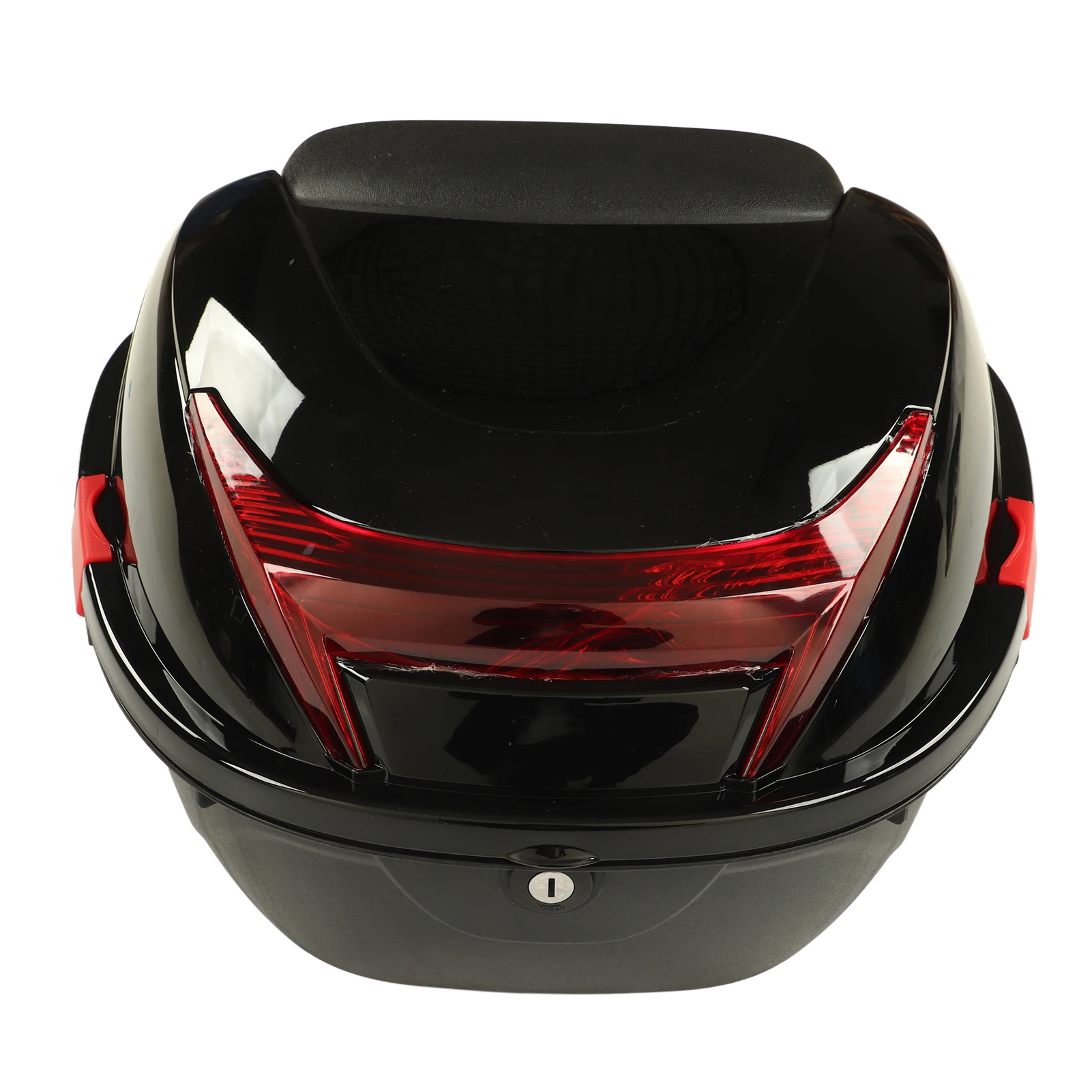 Motorcycle Tail Box High Strength Motorcycle Rear Top Box Motorbike Tail Trunk Storage Case Waterproof Lockable Electric Bike Motor Tail Box