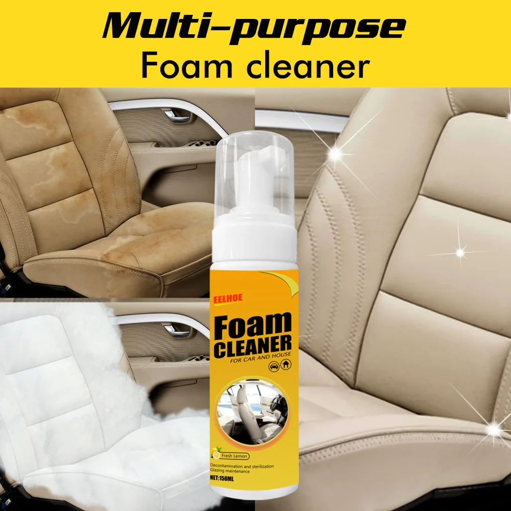 Foam Cleaner Multifunction Universal Car Interior Foam Cleaner Anti-aging Cleaning Foam Spray Automobile Cleaning Accessories 30/60/100/150ml
