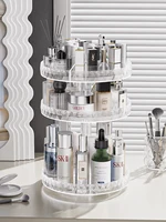 Acrylic Cosmetics Storage Box Nail Display Stand Rotating Makeup Organizer Holder Lipstick Skin Care Products Storage Shelf 1