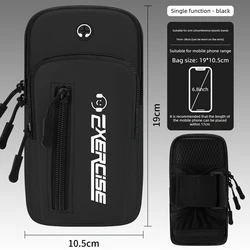 Haissky Multifunctional Wrist Running Bag with Zipper for Outdoor Fitness and Cycling (Black)