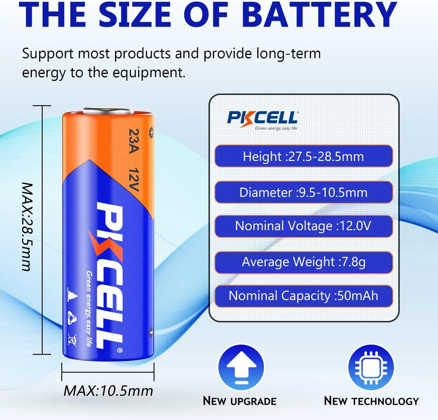 PKCELL 80PCS 12V Alkaline Battery Ultra 23A Batteries Long Lasting 12 Volt A23 Battery for Doorbells and Power Remote 5