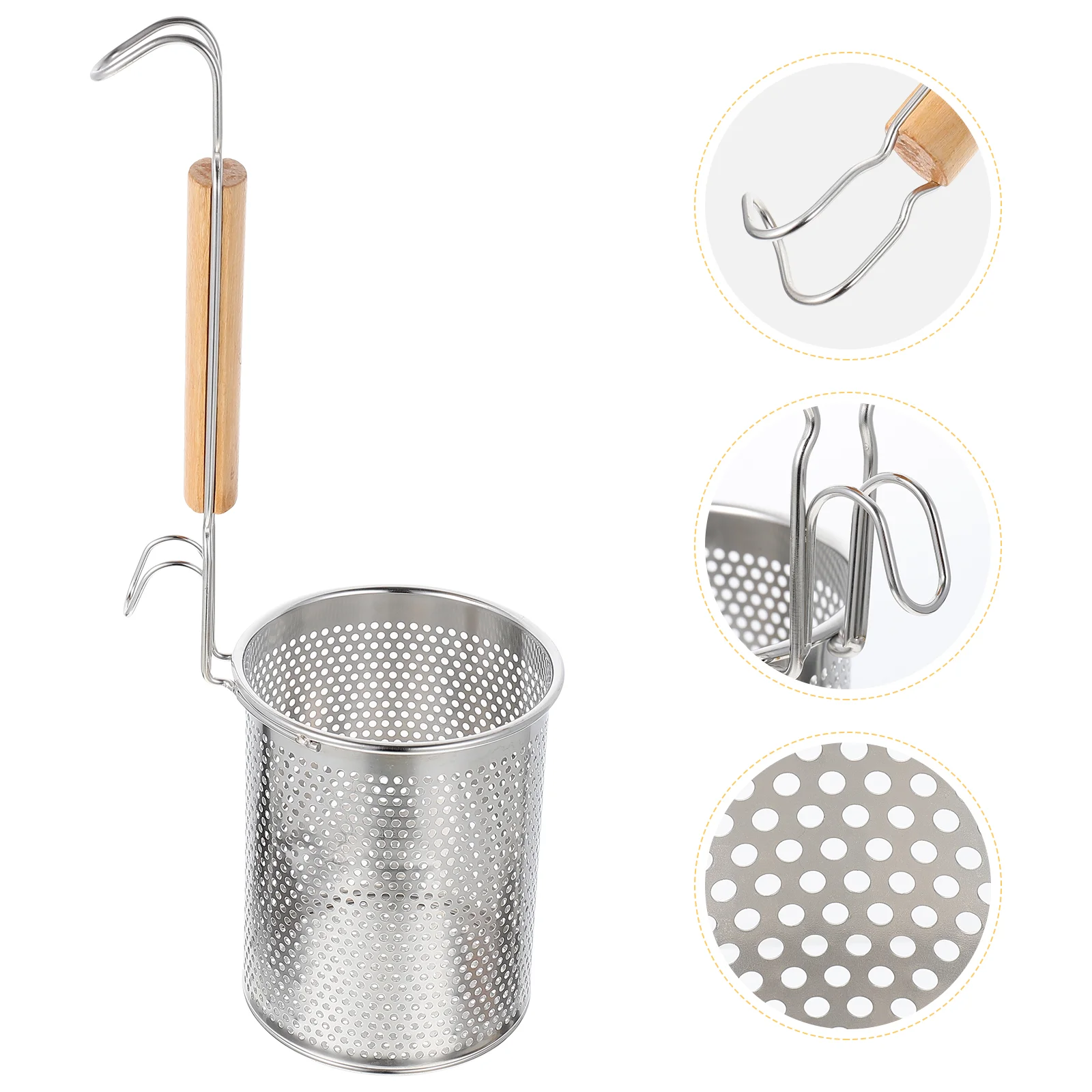 

Strainer Basket Mesh Spoon Skimmer Food Colander Noodle Pasta Frying Cooking Wire Fry Pot Kitchen Spider Hot Spaghetti Fried