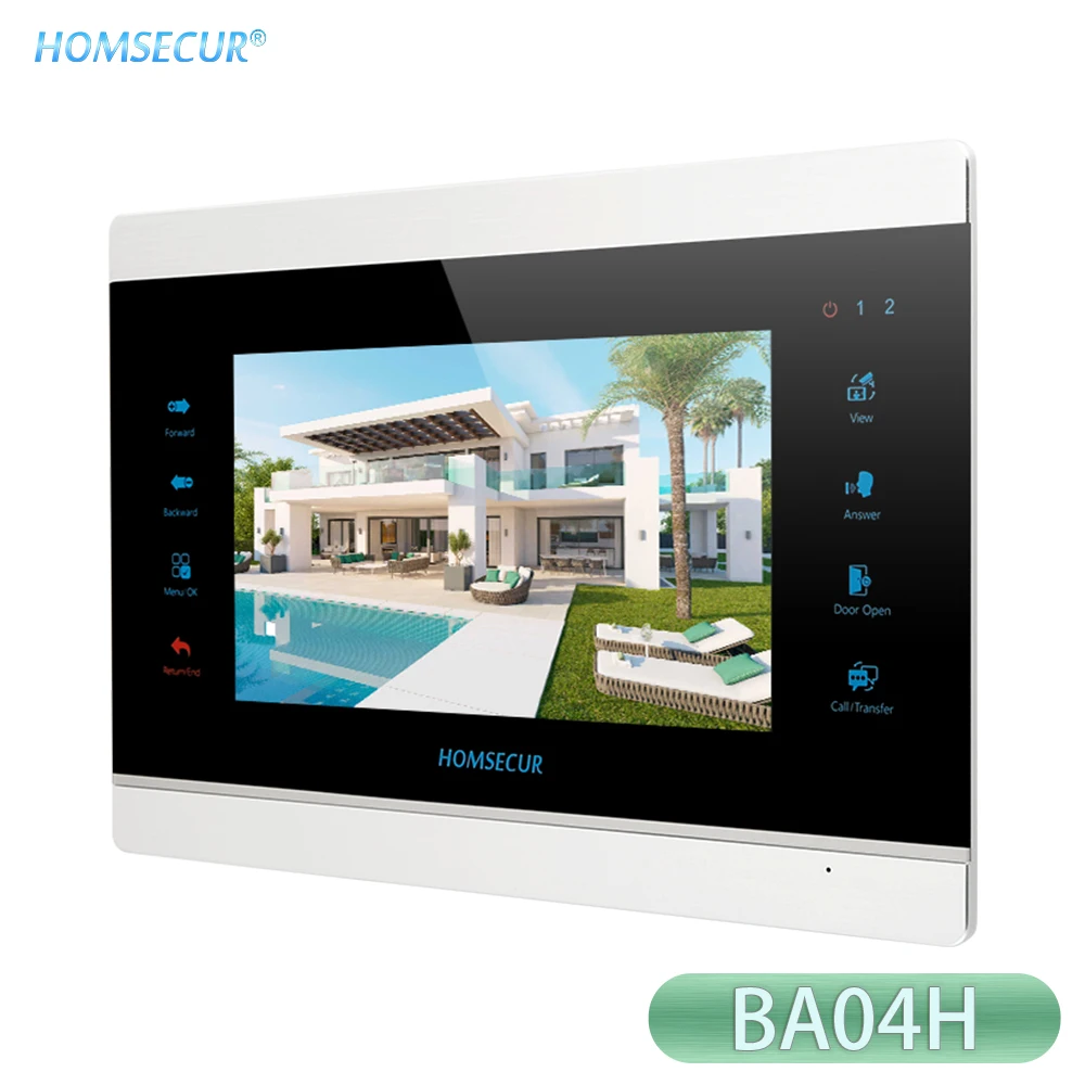 

HOMSECUR 4 Wire 7" HD Indoor Monitor BA04H for HDK Series Video Doorbell Intercom System