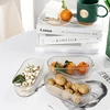 Nordic Vertical Stripes U-shaped Fruit Bowl Glass Candy Box Household Snacks Snacks Dried Fruit Dessert Plate Desktop Decoration 4