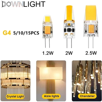 LED 실리카 겔 미니 G4 전구, 따뜻한 백색 조명, 20W 할로겐 램프, 스트로보스코픽 교체 불필요, AC DC12V COB, 신제품
