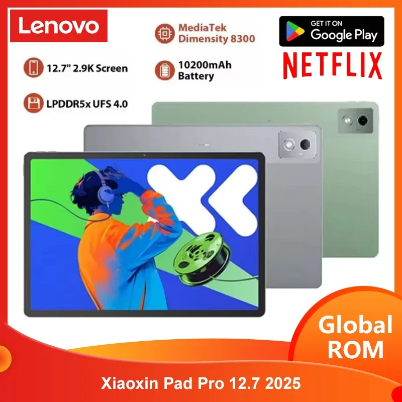 오리지널 레노버 샤오신 패드 프로 2025 2.9k 해상도 144Hz LCD MTK 디멘시티 8300 12.7인치 대형 태블릿 10200mAh WIFI 안드로이드