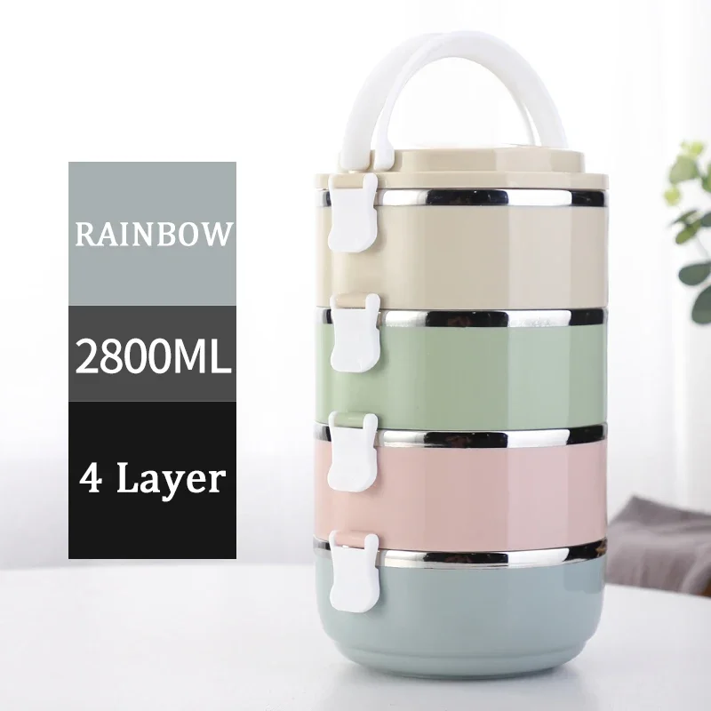 

304 Stainless Steel Lunch Box Japanese Bento Multi-Layer Food Picnic Office Kids Workers School Portable Thermal Lunchbox