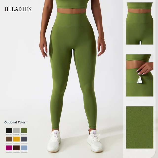 Alphalete Hip Lifting Leggings Solider Color Yoga Pants Women High Waist  Running Sports Shorts Wearing Nude Fitness Pants - AliExpress