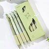 Lopet 4pcs Gel Pen Set Coffee Soft Bread Cute boligrafo gel 0.5MM Black Ink Refills boligrafos kawaii Quick Dry Writing canetas 2