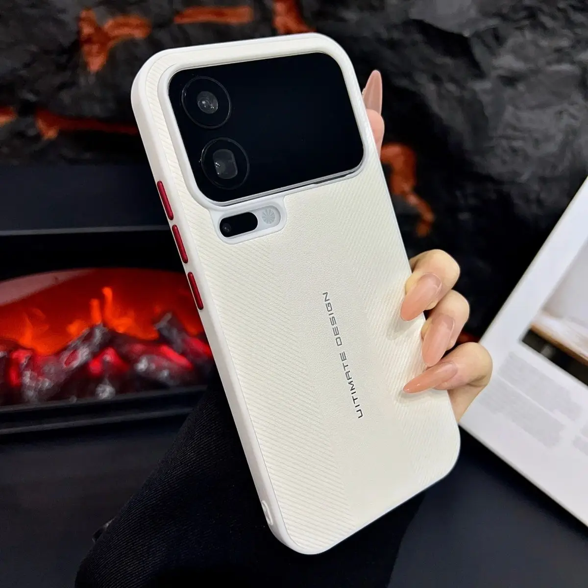 Luxury Leather-Feel Shockproof Anti-Fingerprint Phone Case
