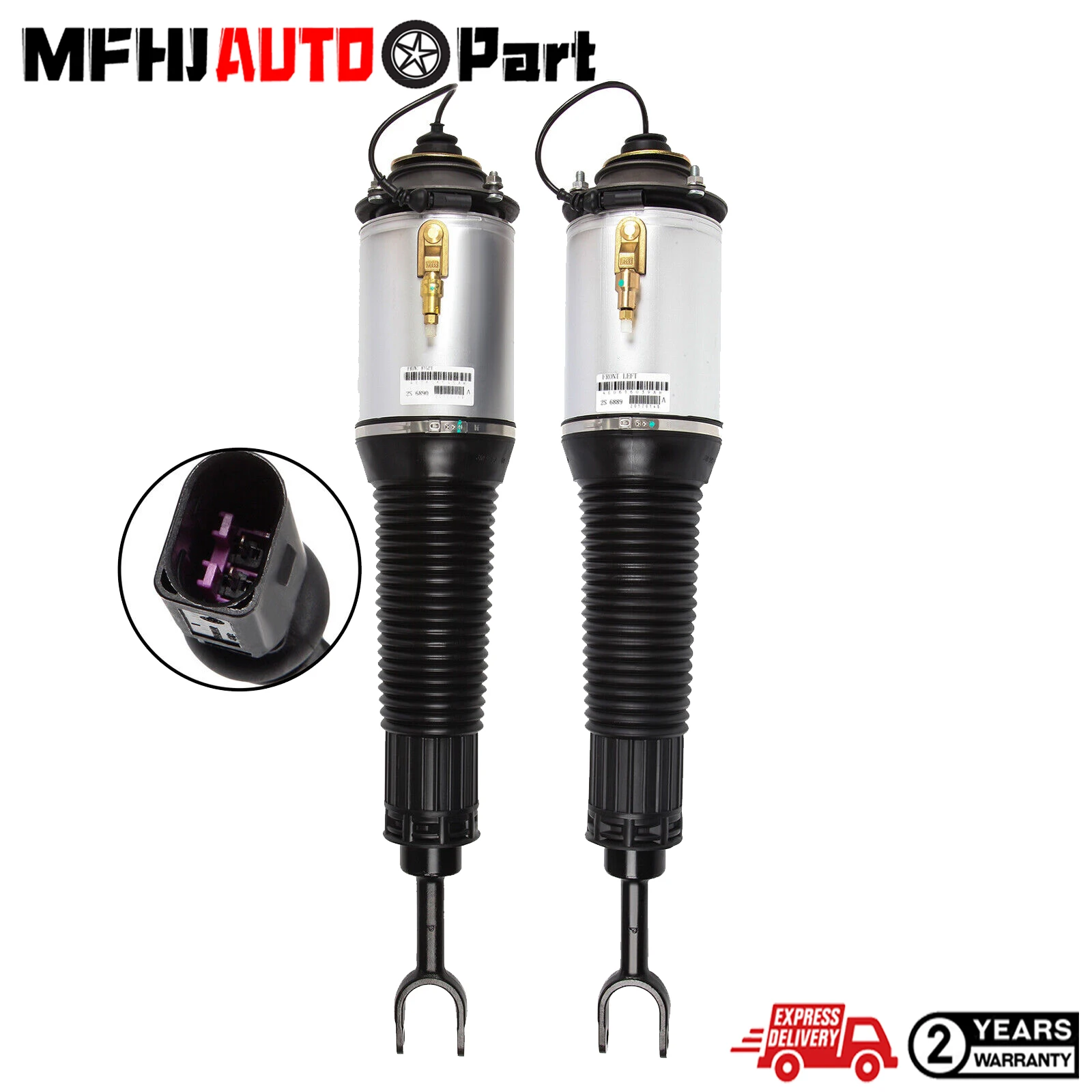 

2Pcs Air Suspension Front Pair Shocks For 2002-2010 Audi A8 D3 Quattro Typ 4E