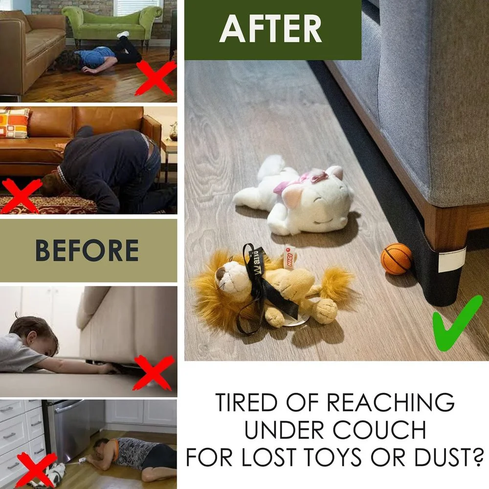 3/6M Toy Blocker Adhesive Strap Dustproof Stopper Prevents Pet Toys From Entering Sofa Bottom