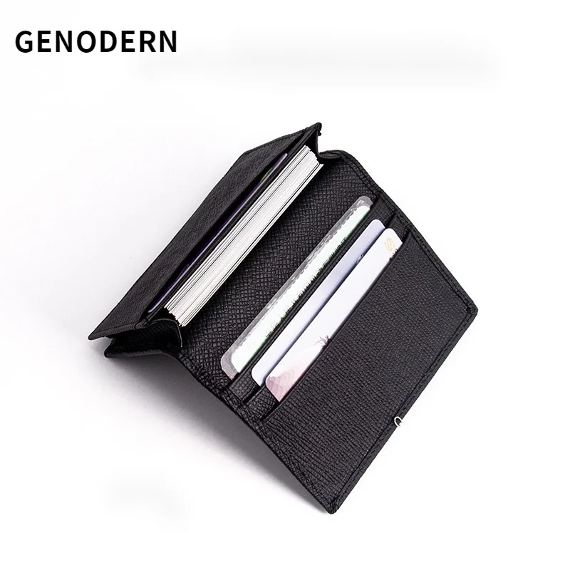 

GENODERN Leather Large Capacity Card Case First Layer Cowhide Card Holder