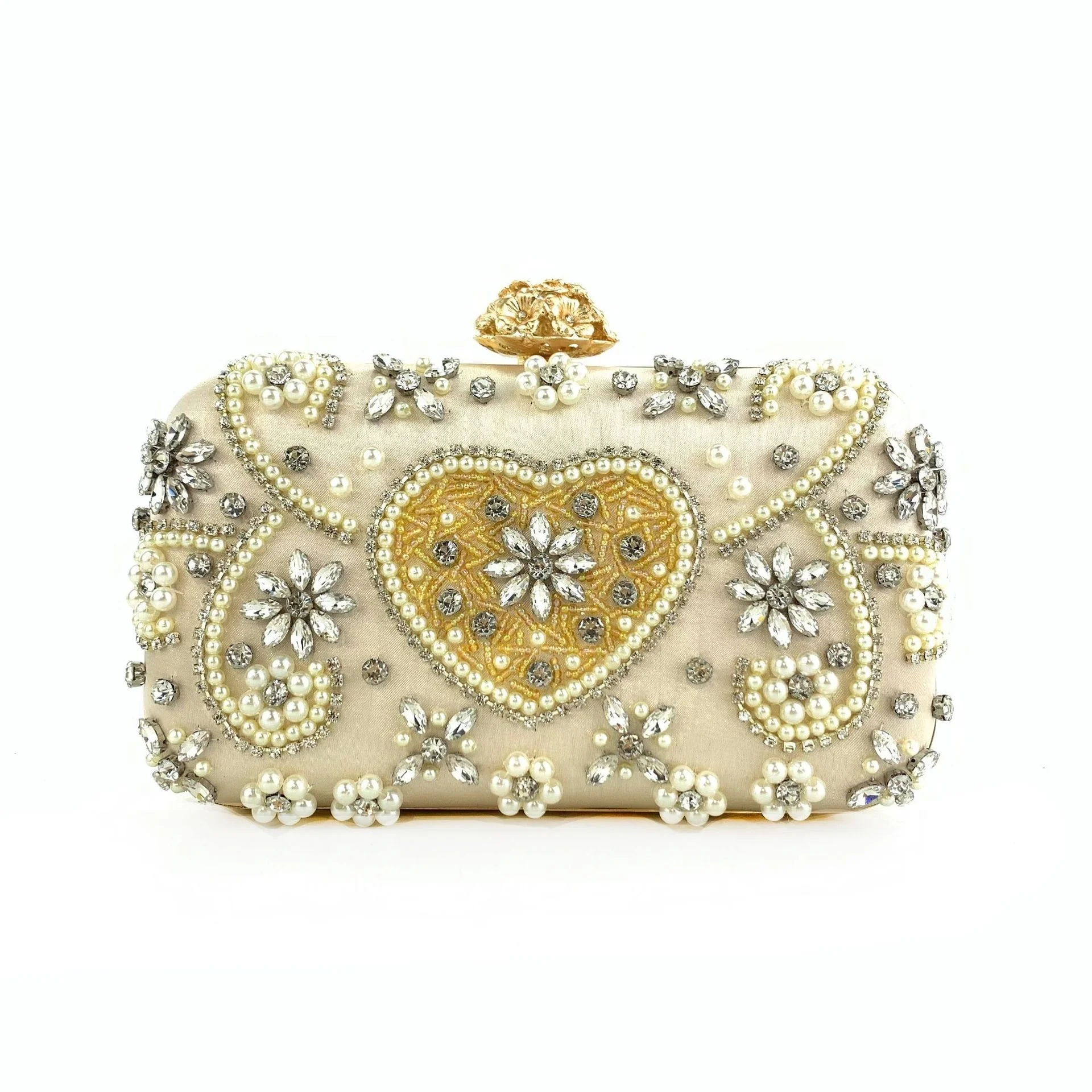 Dinner Messenger Female Handbag Bag Handmade Pearl Embroidery Fashion Women's Party Banquet Wedding Purses Bolsas Clutche Y2k