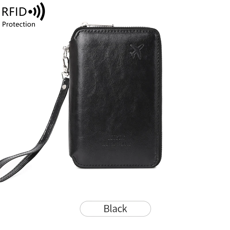 RFID Anti-Theft Retro Travel Wallet – Stylish and Multifunctional Passport Holder