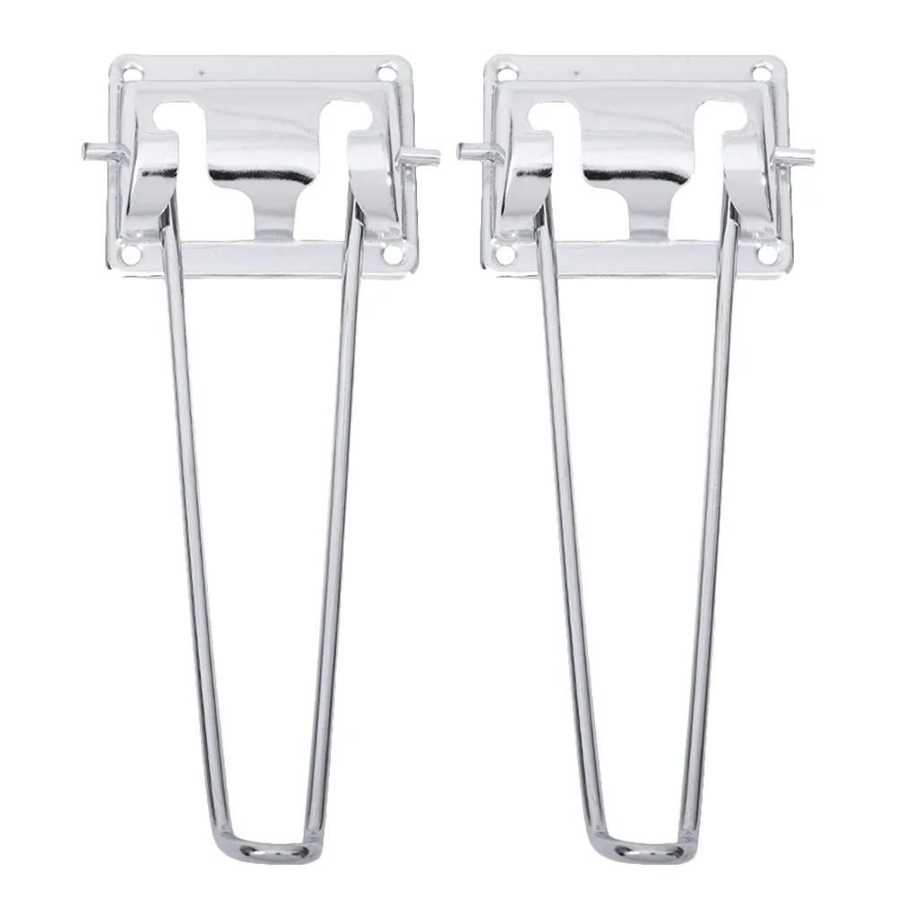 

2 Pcs Foldable Hairpin Legs Coffee Table Folding Accessories Computer Desk Metallic Clips