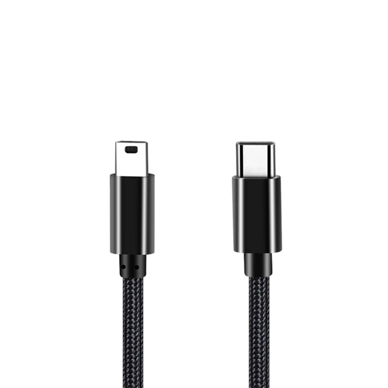 Versatile Type-C to Mini USB Charging and Data Cable