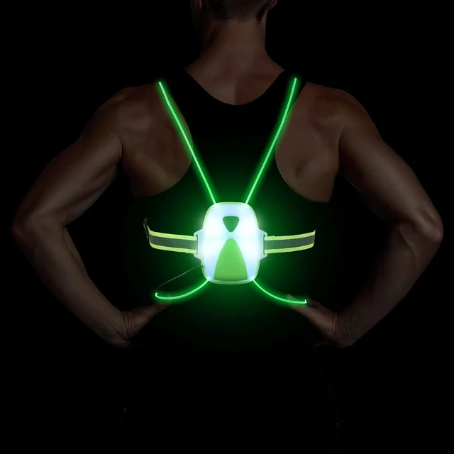 Lampe de course Rechargeable avec bande réfléchissante pour coureurs et  joggeurs, lampe de poitrine réglable pour Jogging Camping vélo de pêche -  AliExpress