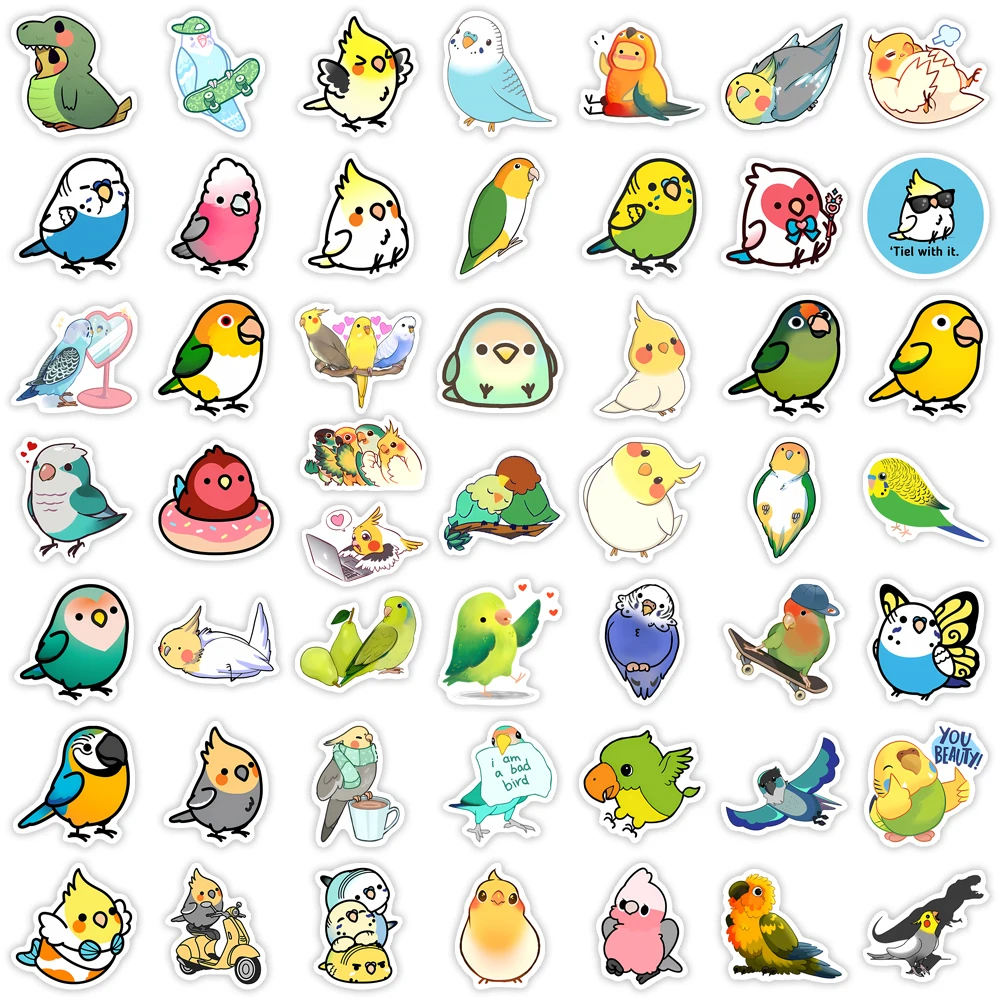Kawaii Cartoon Parrot Stickers DIY Laptop Skateboard Luggage Cup Bike Motorcycle Phone PVC Waterproof Child Toys,cartoon sticker,cartoon stickers,animal stickers,decorative stickers,decorative labels stickers,self adhesive stickers,adhesive stickers,custom stickers,custom design stickers