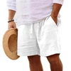 New Mens Cotton Solid Color Short Lightweight Gym Pants Linen Beach Shorts Men Jogging Sport Large Short Homme 3