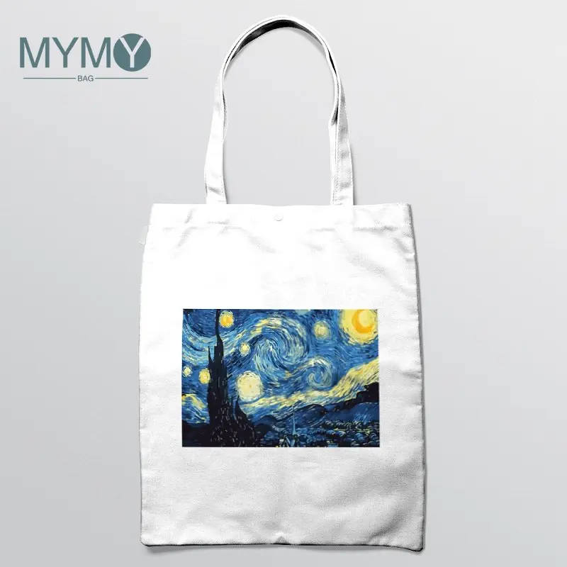 Extra Thick Canvas Female Shoulder Bag Van Gogh Morris Vintage Oil Painting  Zipper Books Handbag Large Tote for Women Shopping - AliExpress
