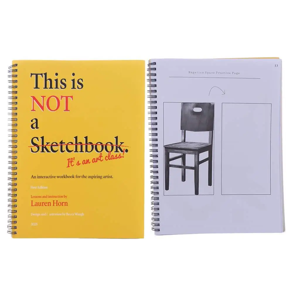Professionale Questo non è un quaderno per schizzi Quaderno di esercizi interattivo Libro da disegno per lezioni d'arte con copertina rigida Carta spessa per cancelleria - immagine 5