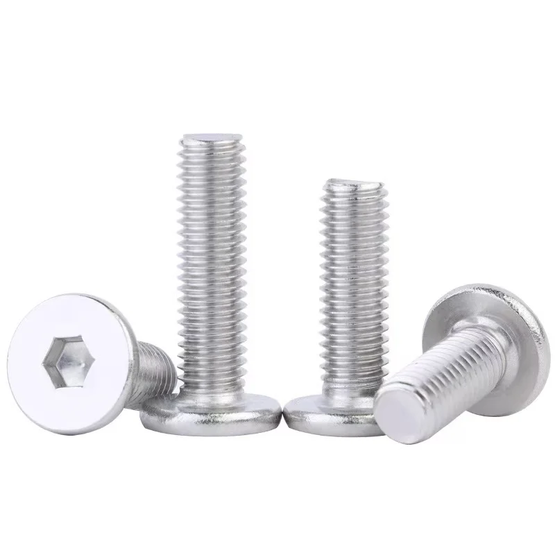 304 Stainless Steel CM Hex Hexagon Socket Ultra Thin Super Low Flat Wafer Head Allen Cap Screw Bolt M2-M8