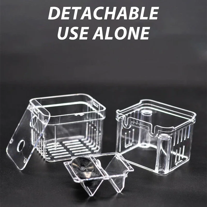 Suspended Multifunctional Guppy Breeding Box Fish Tank Acrylic Isolation Box Small Large Spawning Hatch Small Fry Fish D9179