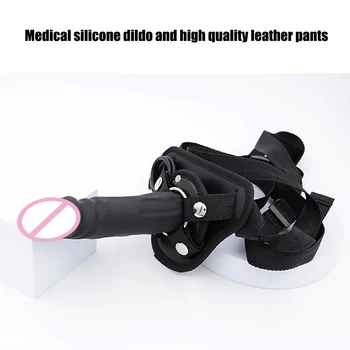 Strap On Dildos Anal Plug Realistic Penis with Pants Adjustable Harness Butt Plug Phallus Big Dick Sex Toys for Women Lesbian 4