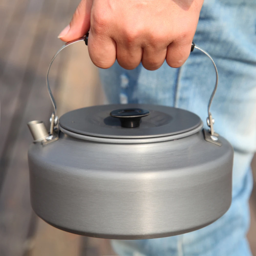 1.6L Portable Water Kettle Water Pot Teapot Coffee Pot Indoor Aluminum Alloy Tea Kettle Outdoor Camping Hiking Picnic