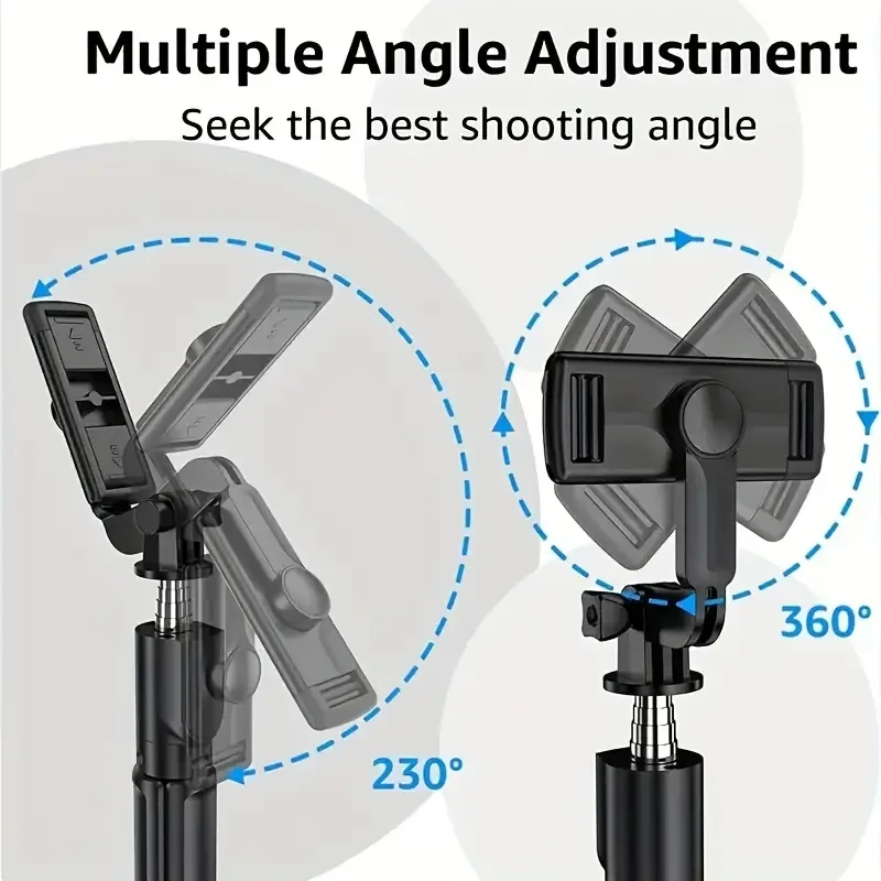 휴대 전화 미니 셀카봉 삼각대, 셀카봉 제어 무선 리모컨, 핸드헬드 360 도 회전 모바일
