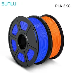 SUNLU PLA Filament 3D Printer 2 Rolls 1.75MM 1kg/2.2lbs Refills 100% No Bubble Environmental Protection Material Free Fast Ship