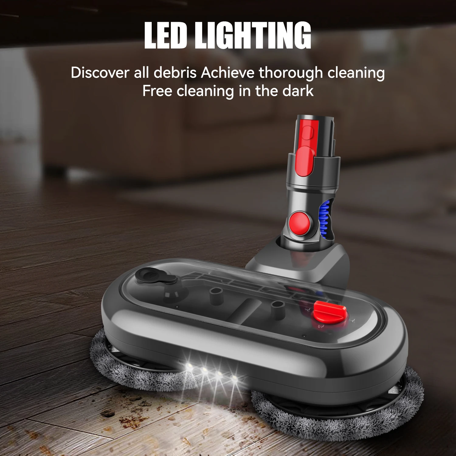 電動モップヘッドブラシ水タンク付きダイソン V7 V8 V10 V11 V15 掃除