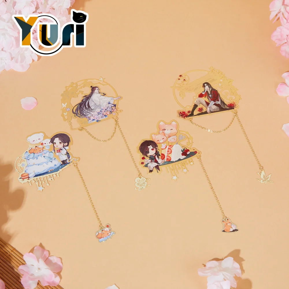 

Официальная оригинальная аниме Tian Guan Ci Fu TGCF Comics Xie Lian, металлическая Закладка для книг на день рождения, аксессуары, реквизит для косплея C