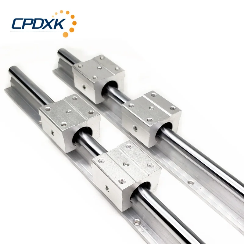 2pcs SBR16 1000mm Linear Guides Linear Shaft Rail Support + 4pcs