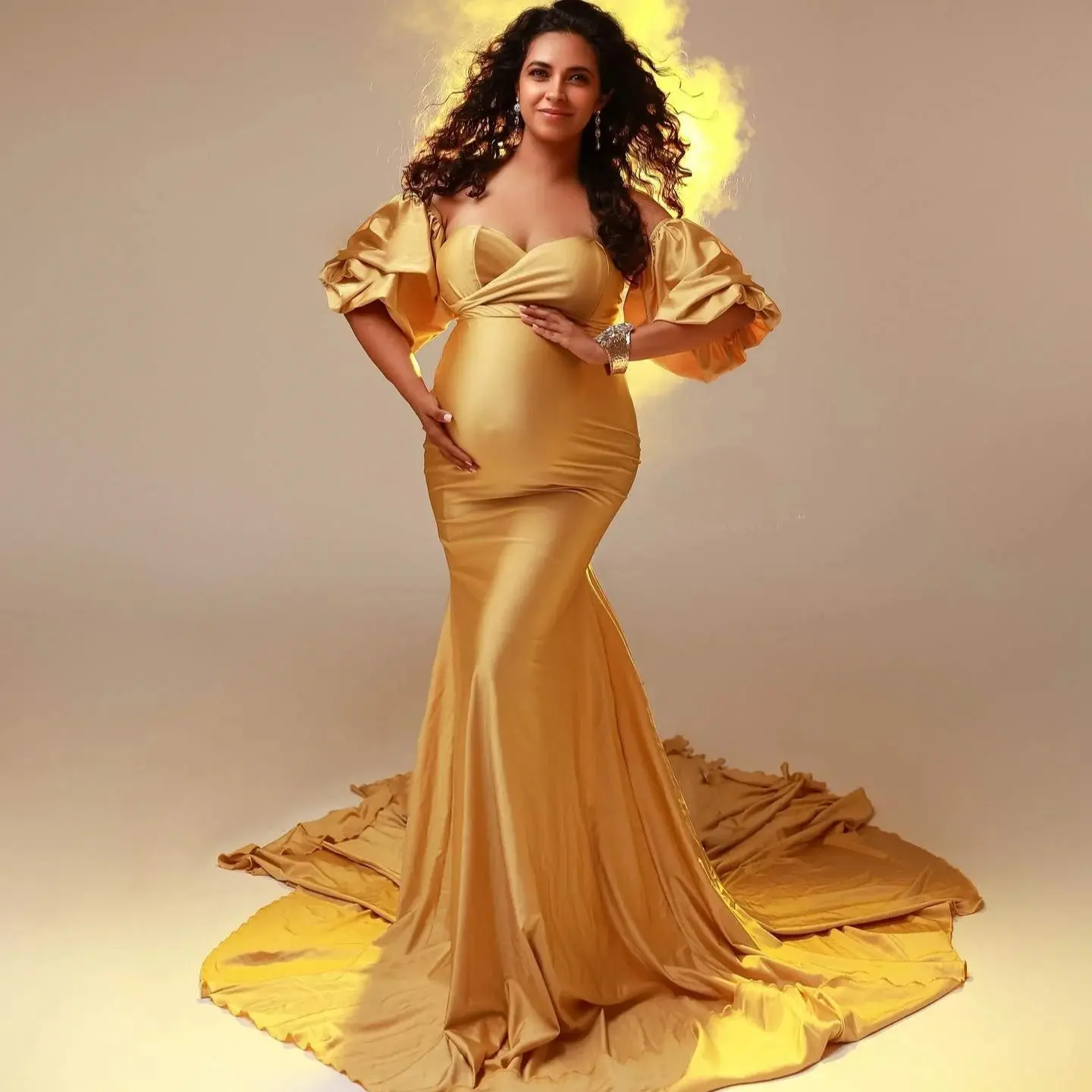 Solid Satin Prom Dresses Baby Shower Gowns Boho Party Robes Short