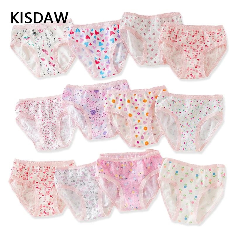 Girls Underwear Children Underwear 3/6/12Pcs Multipack Baby Girls Briefs Cotton Panties Kids Floral Underwears Children Short Underpants For 2-10 Years