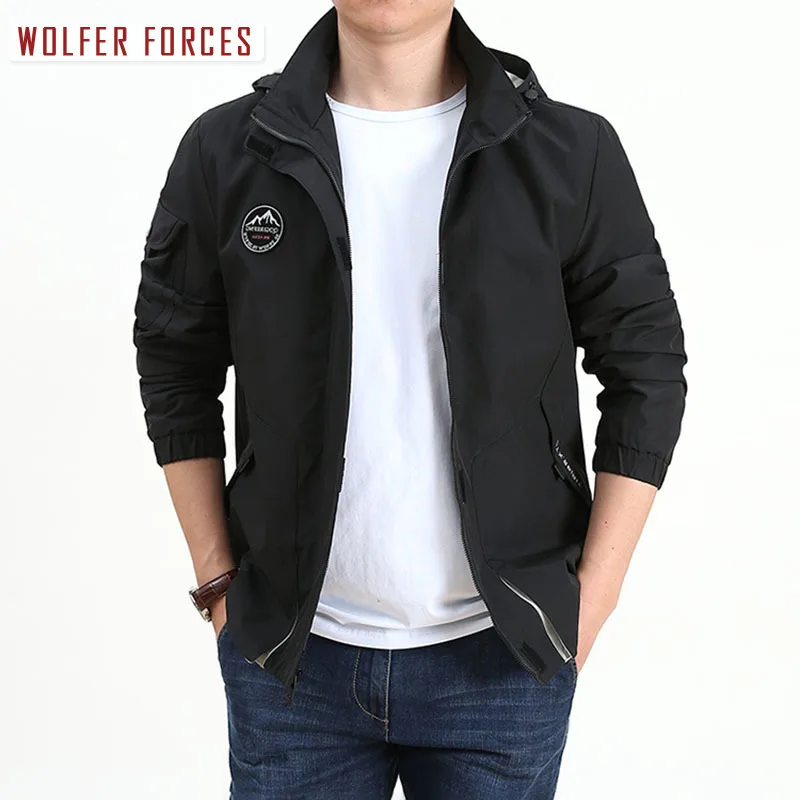 Outdoor Heating Jackets Jackets Man Fashion Casual Windbreaker Men Baseball Jacket Army Sports Withzipper Mountaineering Camping